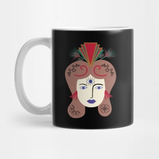 Woman with head jewelry Mug